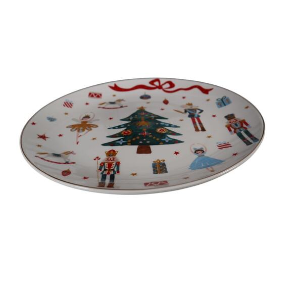 Grace Teaware Nutcracker Ballet Christmas Set of Two Plates - Picture 3 of 4